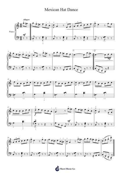 Mexican Hat Dance Sheet Music by undefined-Arr.Blajeames Yulewood