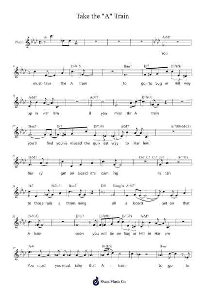 Take the "A" Train Sheet Music by Nikki Yanofsky-Arr.Macre Accer