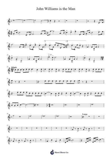 John Williams is the Man Sheet Music by undefined-Arr.Rooven