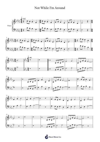 Not While I'm Around Sheet Music by Stephen Sondheim-Arr.Boralph Giltin
