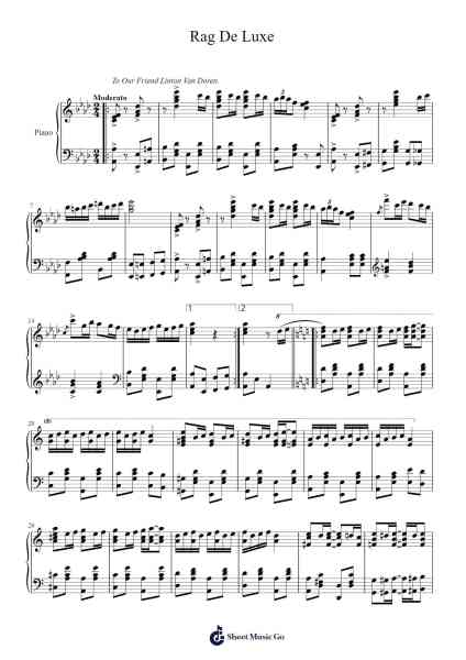 Rag De Luxe Sheet Music by Scott Cowles/Elmer Olson-Arr.Fastsmith Sainsrel