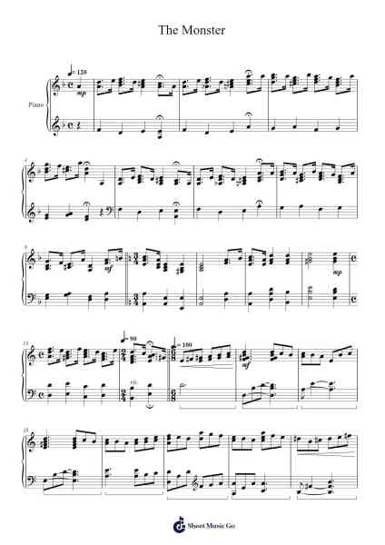 The Monster Sheet Music by Andy Parker-Arr.Pritience