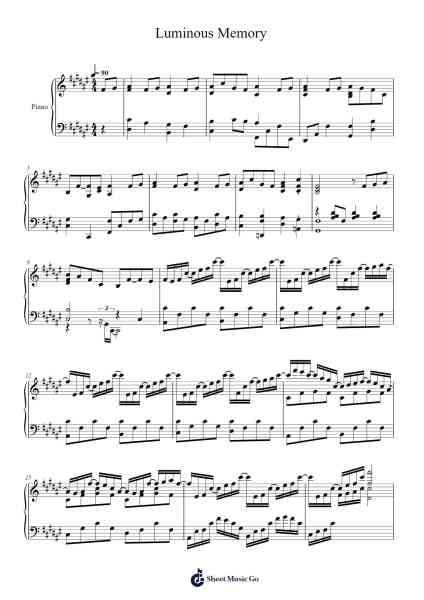 Luminous Memory Sheet Music by Mitsukiyo-Arr.Ivessid