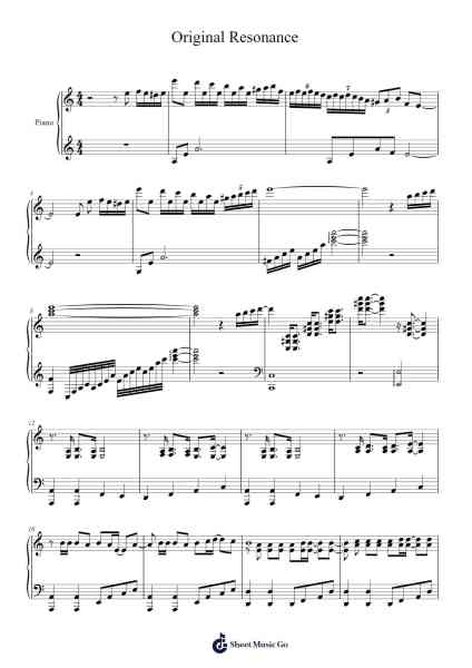 Original Resonance Sheet Music by undefined-Arr.Priestsey