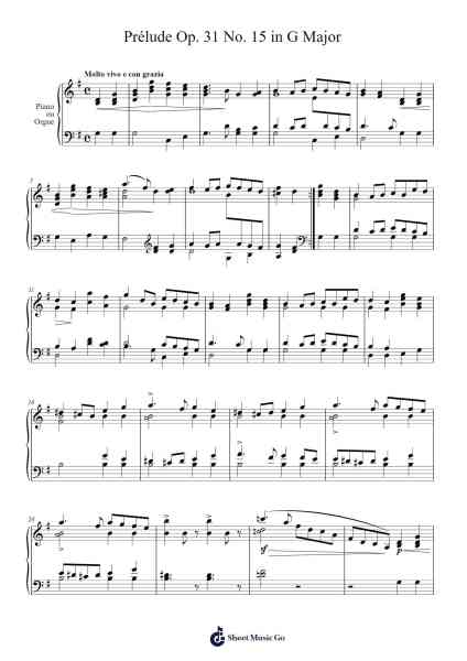 Prélude Op. 31 No. 15 in G Major Sheet Music by Charles-Valentin Alkan-Arr.Copclife Hudvan