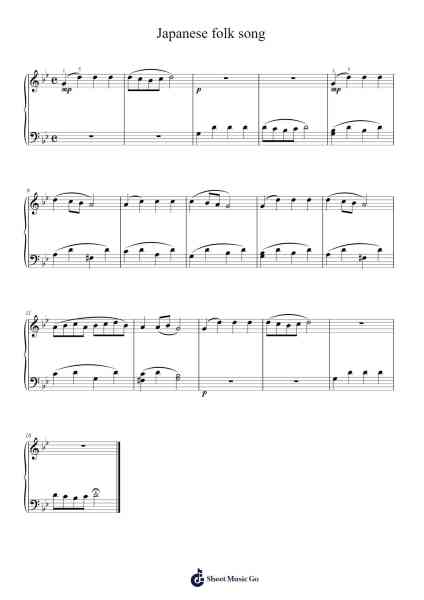 Japanese folk song Sheet Music by Rentaro Taki-Arr.Dwightharte Phijoyce