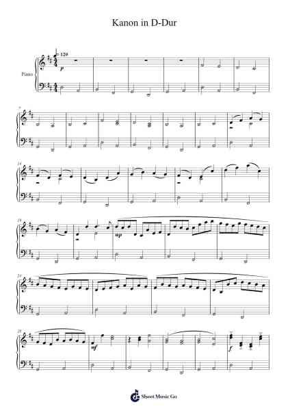 Kanon in D-Dur Sheet Music by Johann Pachelbel-Arr.Norgreve Pounddams