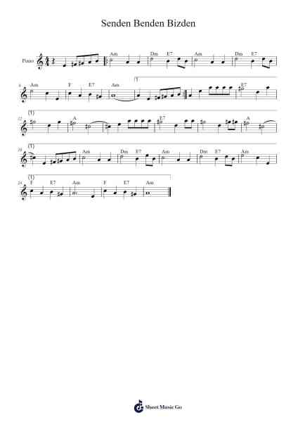 Senden Benden Bizden Sheet Music by undefined-Arr.Kylejy Burrene