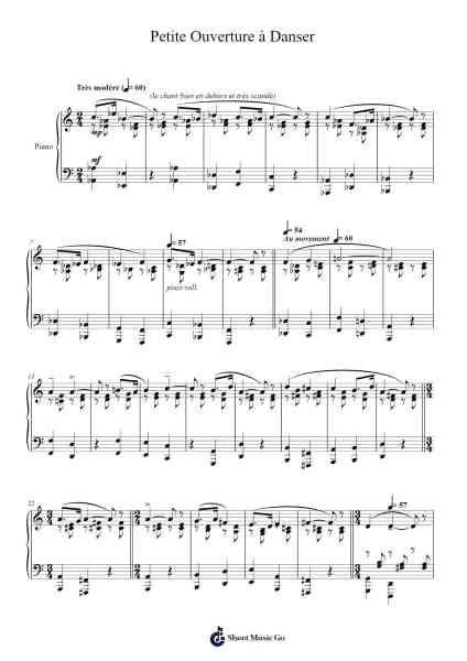 Petite Ouverture à Danser Sheet Music by Erik Satie-Arr.Fordniah