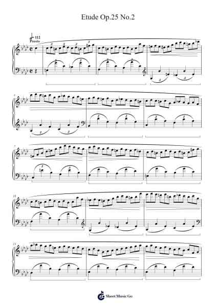 Etude Op. 25 No. 2 in F Minor "The Bees" Sheet Music by Frédéric Chopin-Arr.Wergiles Harwer