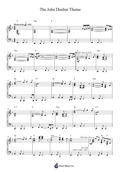 The John Dunbar Theme (from Dances with Wolves) Sheet Music by John Barry-Arr.Trutor Hubno