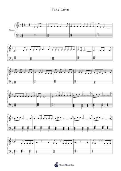 Fake Love Sheet Music by undefined-Arr.Crailynn Rodlan