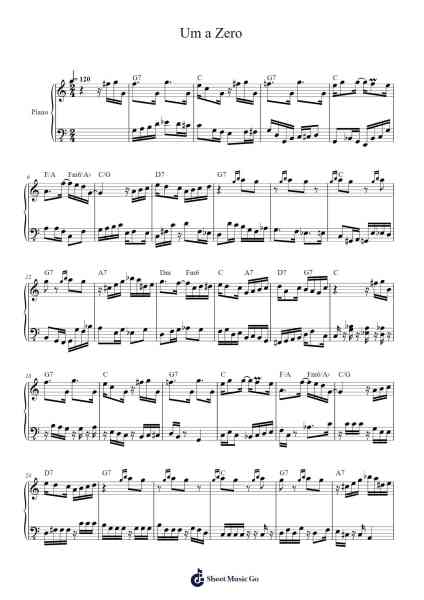 Um a Zero Sheet Music by Pixinguinha/Benedito Lacerda-Arr.Virquinn Hoodvid