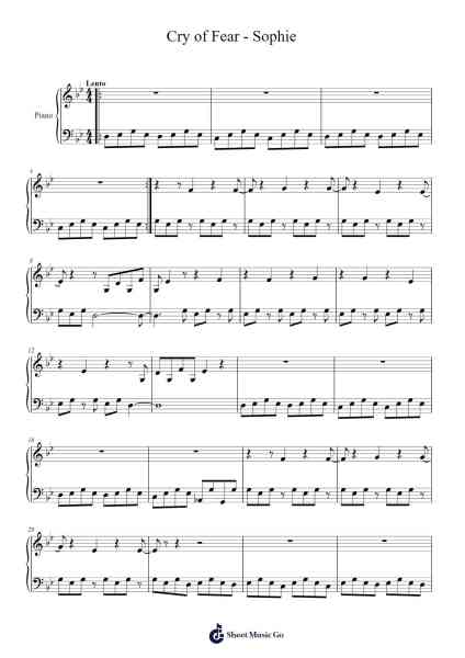 Cry of Fear - Sophie Sheet Music by Andreas Rönnberg-Arr.Brucefe Payjim