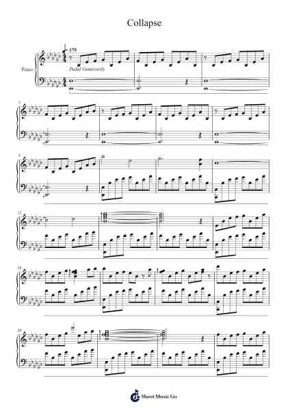Collapse Sheet Music by undefined-Arr.Caewald Tabpritt