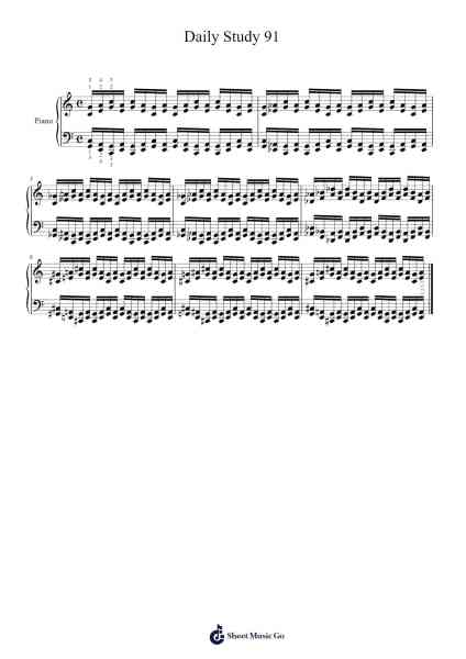 Tausig Daily Study No. 91 Sheet Music by Carl Tausig-Arr.Earlram