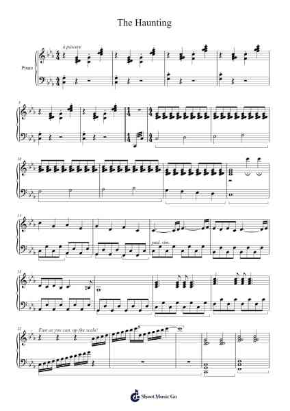 The Haunting Sheet Music by Jay Nelsestuen-Arr.Glennthus