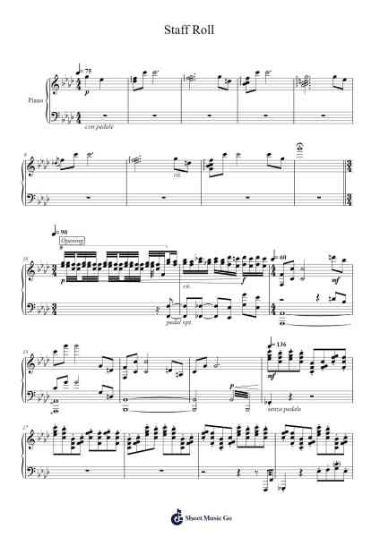 The Legend of Zelda: Tears of the Kingdom - Staff Roll Sheet Music by Hajime Wakai/Manaka Kataoka/Maasa Miyoshi/Masato Ohashi/Tsukasa Usui-Arr.Stanwylde