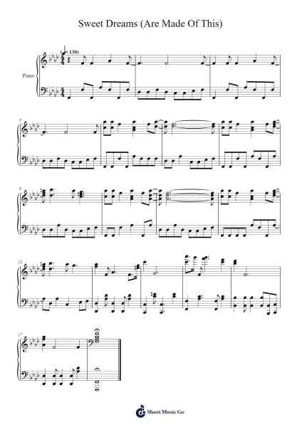 Sweet Dreams (Are Made of This) Notenblatt von Eurythmics-Arr.Gunsea Holmesbob