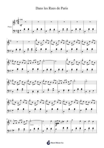 Dans les Rues de Paris Sheet Music by Anisha Johnson-Arr.Greenlew