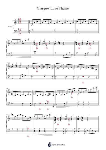 Glasgow Love Theme Sheet Music by Kingsman-Arr.Campleign Eli