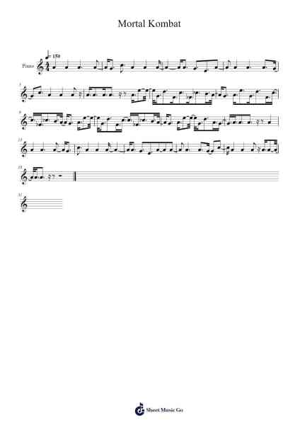 Mortal Kombat Sheet Music by undefined-Arr.Popnis Drewtience