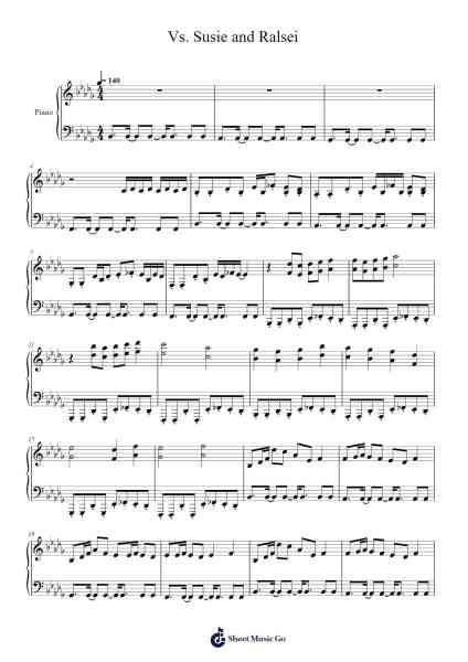 Vs. Susie and Ralsei Sheet Music by Fazy-Arr.Sodwight