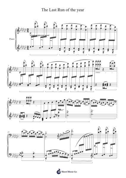 The Last Run of the year Sheet Music by Yorkkim-Arr.Willmand Dundre