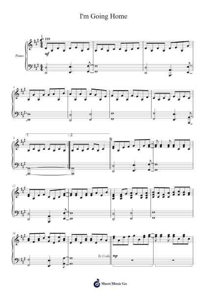 I'm Going Home Sheet Music by Approaching Nirvana-Arr.Paggo Bruhale