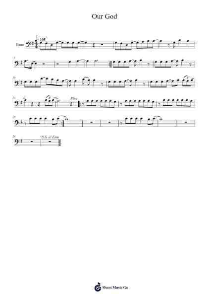 Our God Sheet Music by Chris Tomlin-Arr.Pipril