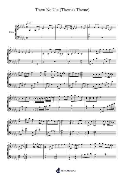 Theru No Uta (Therru's Theme) Sheet Music by Gallery Oto-Arr.Thomgreg Woolfgou