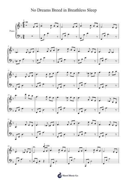 No Dreams Breed In Breathless Sleep Sheet Music by Dissection-Arr.Priestvy