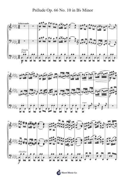 Prélude Op. 66 No. 10 in B♭ Minor Sheet Music by Charles-Valentin Alkan-Arr.Tesssaul