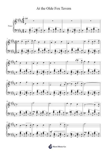 At the Olde Fox Tavern Sheet Music by undefined-Arr.Thornnah