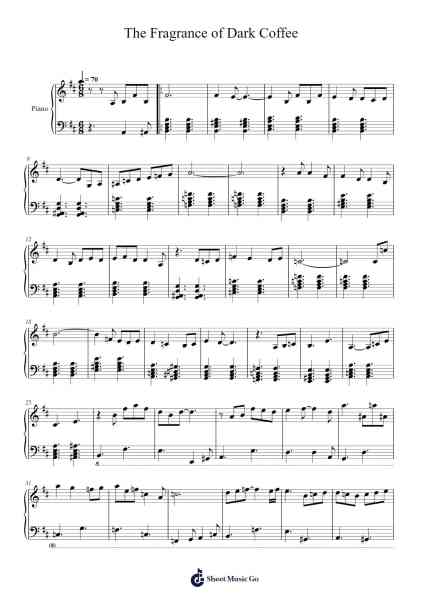 The Fragrance of Dark Coffee Sheet Music by Lorlip Chloelard-Arr.Fagee