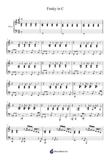 Funky in C Sheet Music by Nguyên Doanh-Arr.Websjean Hodgdre