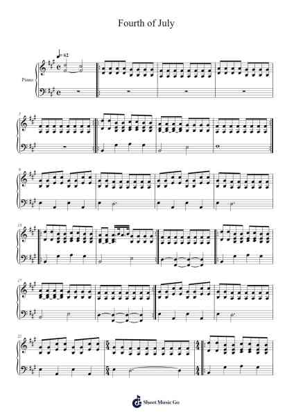 Fourth of July Sheet Music by Diane-Arr.Gasgreve Ausnal
