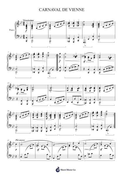 Carnaval de Vienne, Op. 26 Sheet Music by Robert Schumann-Arr.Linjane Barcox