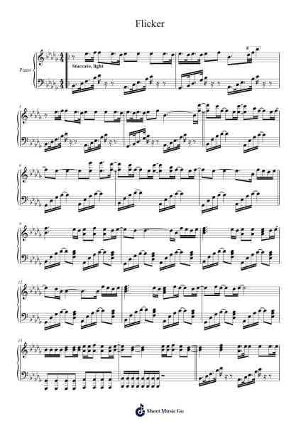 Flicker Sheet Music by ENHYPEN-Arr.Bettiane Rexpoe