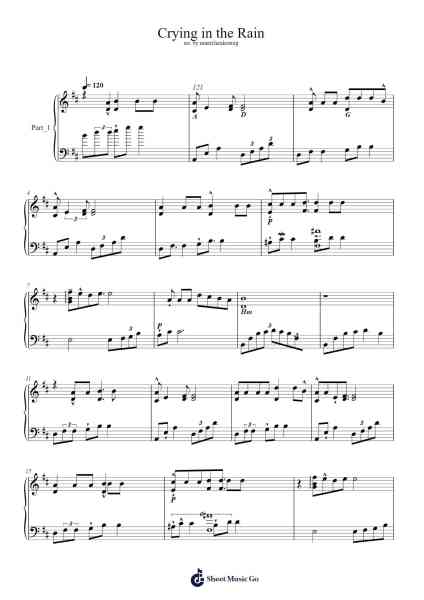 Crying in the Rain Sheet Music by a-ha-Arr.Maclup