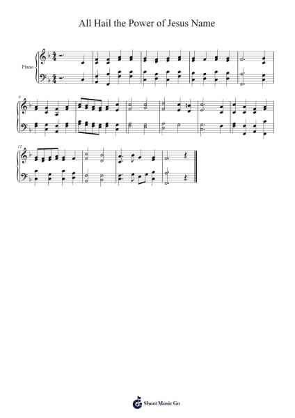 All Hail the Power of Jesus Name Sheet Music by undefined-Arr.Watblack Jackcoln