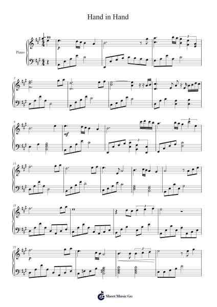 Hand in Hand Sheet Music by undefined-Arr.Ruthfitch Housed