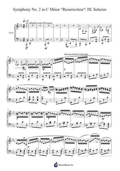 Symphony No. 2 in C Minor "Resurrection": III. Scherzo Sheet Music by Gustav Mahler-Arr.Inbuck