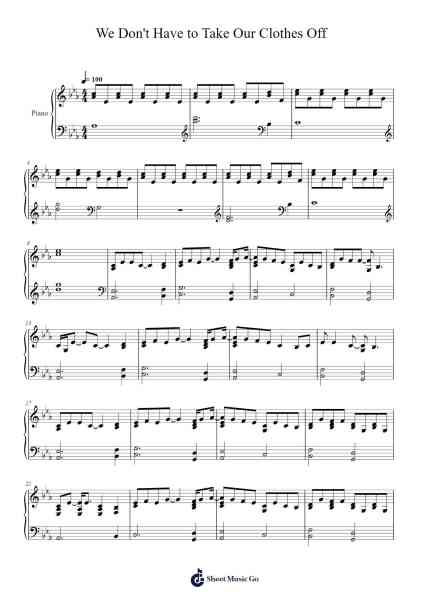 We Don't Have to Take Our Clothes Off Sheet Music by Ella Eyre-Arr.Stowemon