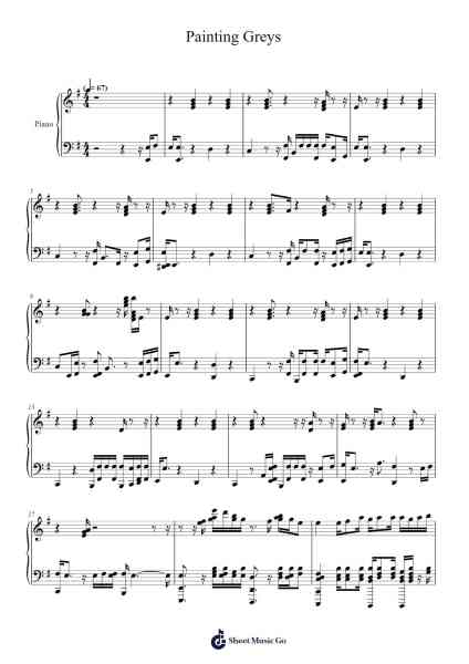 Painting Greys Sheet Music by Emmit Fenn-Arr.Alac Floleigh