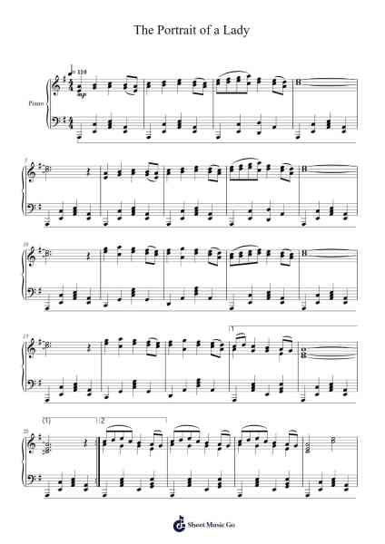 The Portrait of a Lady Sheet Music by Wojciech Kilar-Arr.Surdred