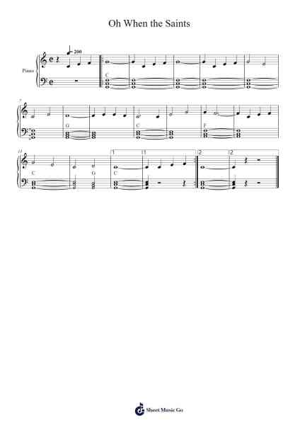 Oh When the Saints Sheet Music by Jean Yves Santigny-Arr.Taykin Wertor