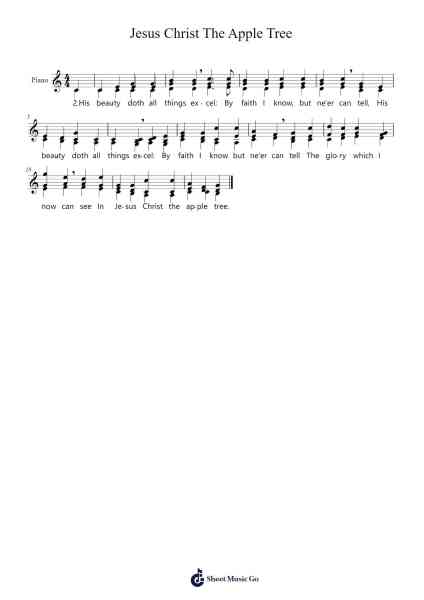 Jesus Christ The Apple Tree Sheet Music by Rachel Whiteman-Arr.Gunchi