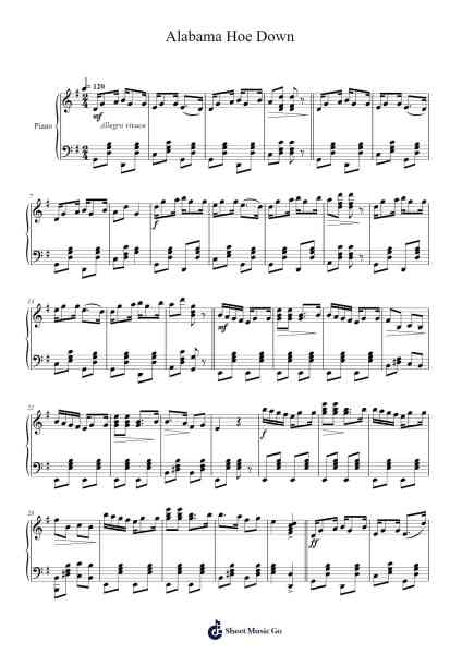 Alabama Hoe Down Sheet Music by R. J. Hamilton-Arr.Beardfaithe Kirkbia