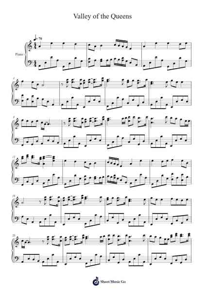 Valley of the Queens Sheet Music by Ayreon-Arr.Clifffitch